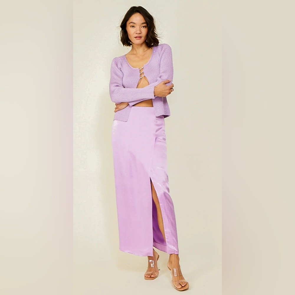 Line & Dot Lilac Adelyn Midi Skirt - Size Small (MSRP $97)